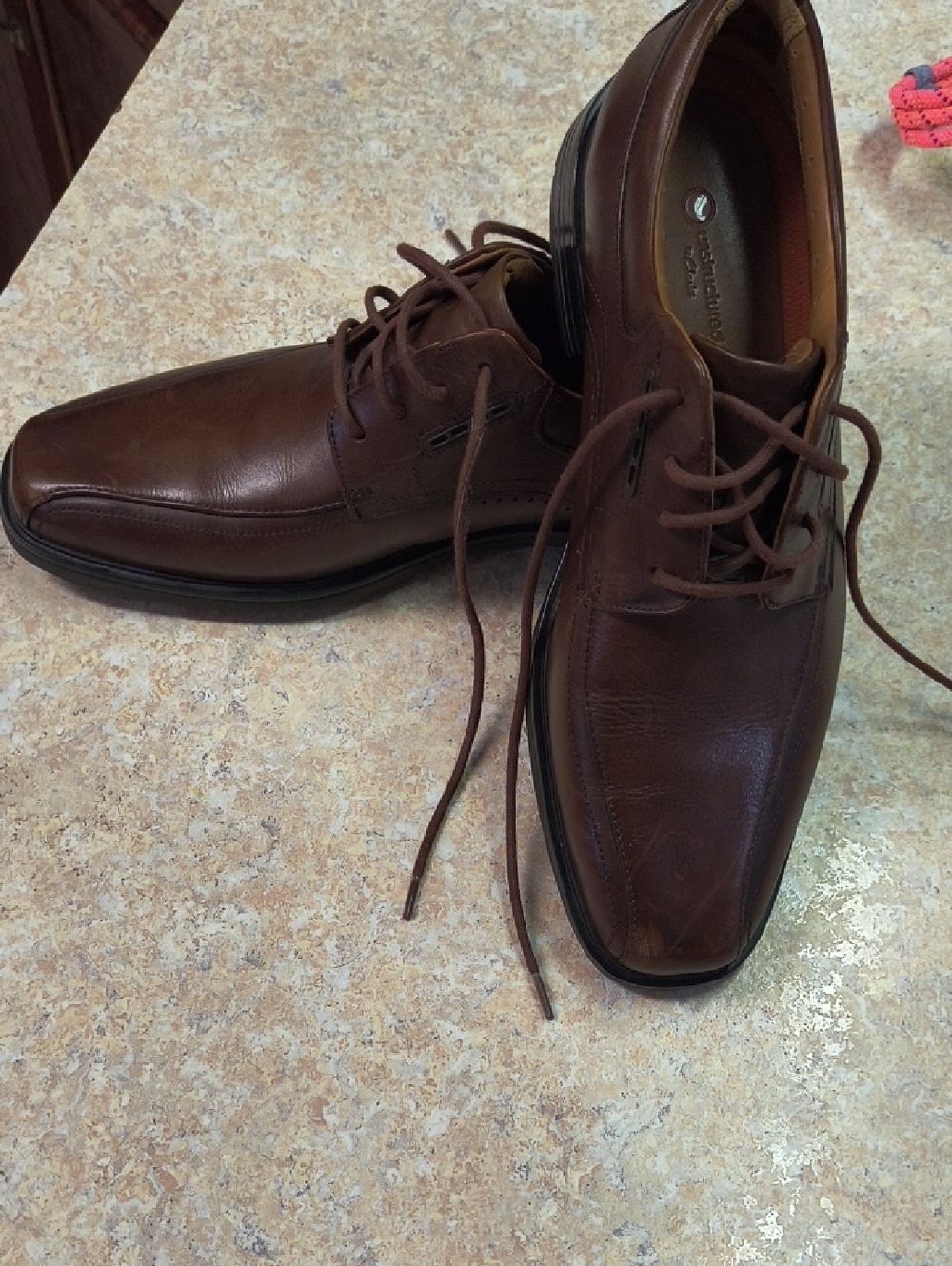 Unstructured By Clarks Men's Dark Brown Leather Derby Lace-Up Shoes